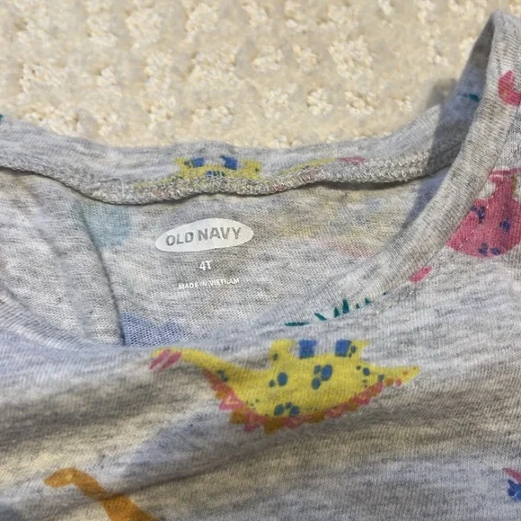 Old navy 4t outfit - dinosaur top and jumping beans turquoise shorts - Picture 3 of 3